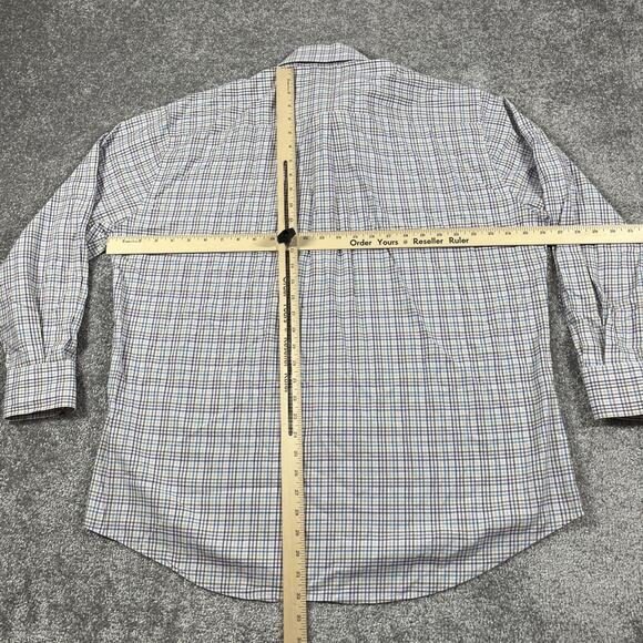 Peter Millar Dress Shirt Mens Extra Large Button Up Plaid Golf Cotton Colorful - Picture 6 of 10